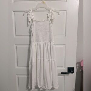 White Casual Tie Dress